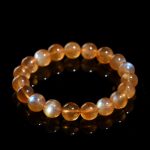 Natural Orange Moonstone Bracelet, 6/7/8/9/10/11mm