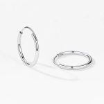 S925 Silver Ring Earrings, Multiple Sizes, FESI015