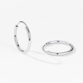 S925 Silver Ring Earrings, Multiple Sizes, FESI015