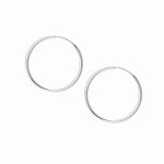 S925 Silver Large Ring Earrings, FESI013