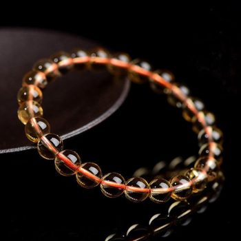 Natural Yellow Citrine Bracelet, 6/7/8/9/10/11mm