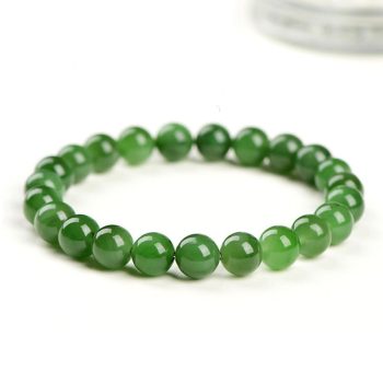 Natural Green Hetian Jade Bracelet, 7/9/12mm